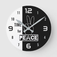 Time for Peace – Black & White Hand Design