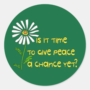 Time For Peace Classic Round Sticker