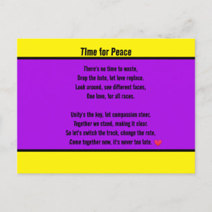 Time for Peace Postcard