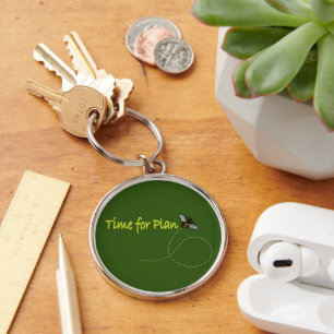 Time for Plan Bee Green BG Key Ring