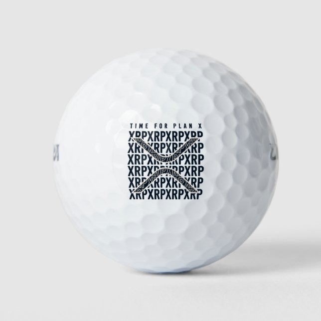 Time for plan X - XRP cryptocurrency - XRP  Golf Balls (Front)