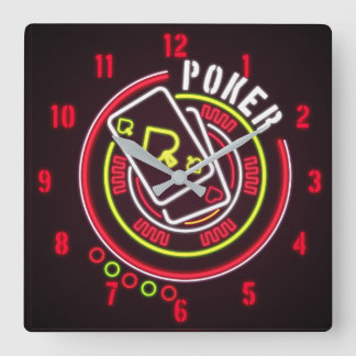 Time For Poker Wall Clock