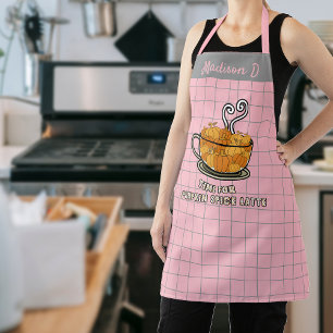 Time for Pumpkin Spice Latte Fall Custom Name Apron