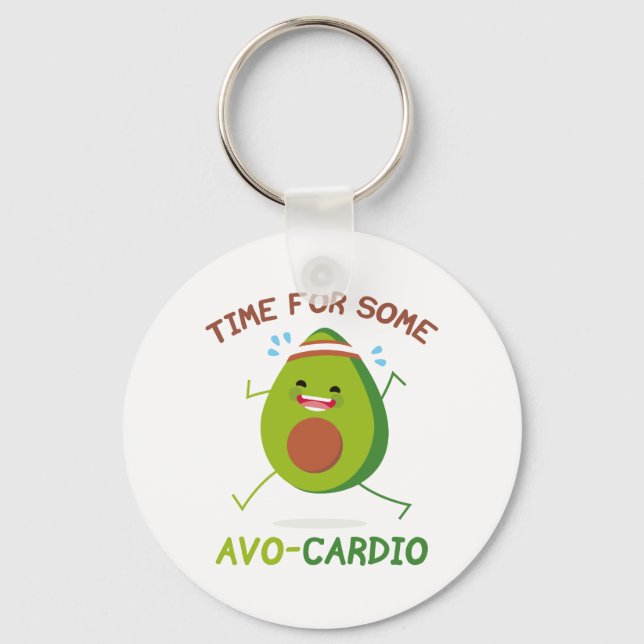 Time For Some Avo-Cardio Key Ring (Front)