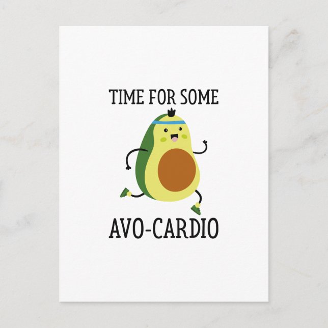 Time For Some Avo-Cardio Postcard (Front)