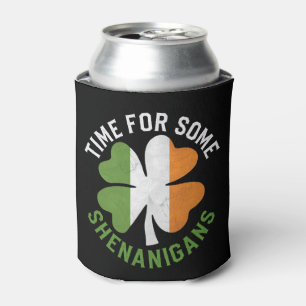 Time For Some Shenanigans Clover St Patrick's Day Can Cooler