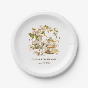 Time for Tea / A Baby is Brewing Baby Shower Paper Plate