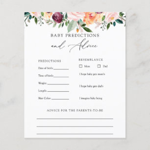 Time for Tea Baby Advice and Predictions Card