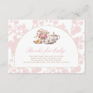 Time for Tea Baby Shower Books for Baby 3.5x5 Enclosure Card