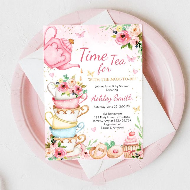 Time for Tea Birthday Party Invitation (Creator Uploaded)