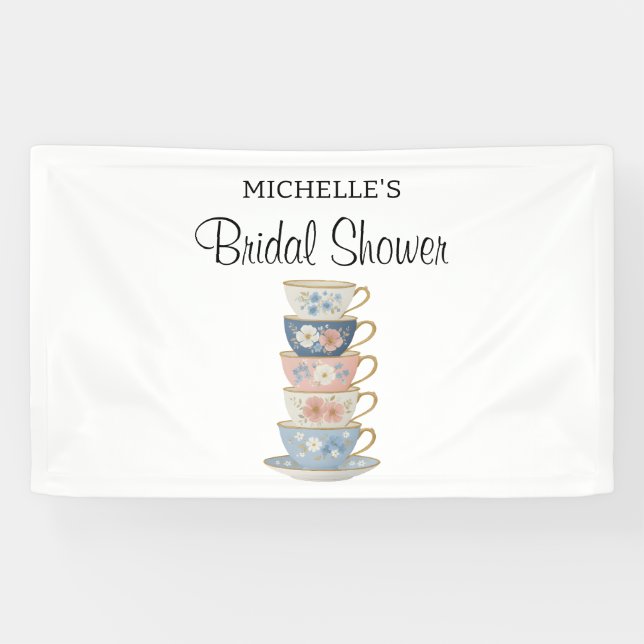 Time for Tea Bridal Shower Banner (Horizontal)