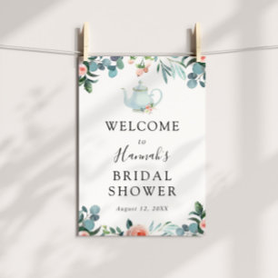 Time for Tea Bridal Shower Welcome Poster