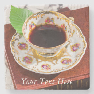 Time for Tea Design Stone Coaster