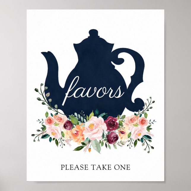 Time for Tea Favors Sign (Front)