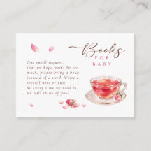 Time for tea glass teacup roses books for baby