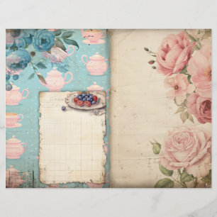 Time for Tea Junk Journal Paper