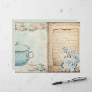 Time for Tea Junk Journal Paper
