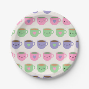 Time For Tea - Kawaii Cup of Tea Paper Plate