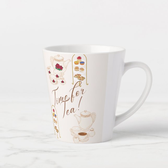Time for Tea!  Latte Mug (Right)