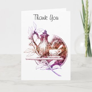 Time for Tea, Nostalgic Design Thank You Card