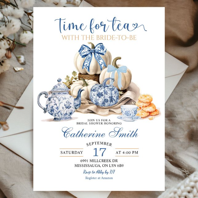 Time for Tea Party Chinoiserie Bridal Shower Invit Invitation (Creator Uploaded)