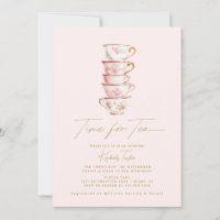 Time for Tea Pink Chinoiserie Bridal Shower Party