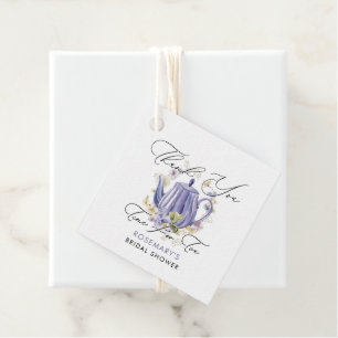 Time For Tea Purple Teapot Bridal Shower  Favour Tags