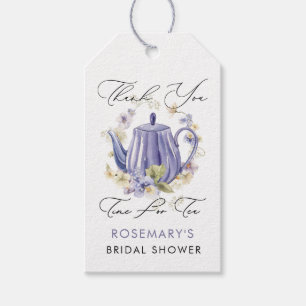 Time For Tea Purple Teapot Bridal Shower  Gift Tags