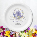 Time For Tea Purple Teapot Bridal Shower Paper Plate<br><div class="desc">Time For Tea Purple Teapot Bridal Shower Paper Plates . Matching items available.</div>
