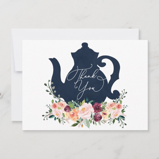 Time for Tea Shower Thank You Card (Front)