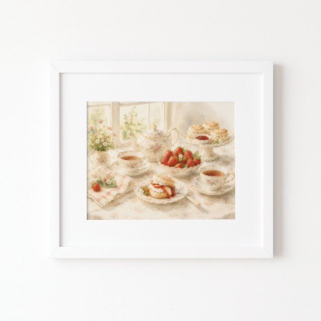 Time for Tea Watercolor Art Print (Creator Uploaded)