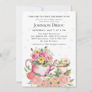 TIME FOR TEA WHIT THE Party Baby Shower Invitation