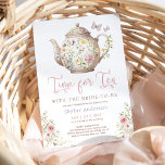 Time for Tea Wildflower Butterfly Bridal Shower Invitation<br><div class="desc">At the heart of this design lies a charming teapot,  gracefully adorned with soft and delicate pastel wildflowers in hues of pink,  blush,  lavender,  yellow,  and blue. This exquisite motif is complemented by the flutter of pretty butterflies,  adding a touch of whimsy.</div>