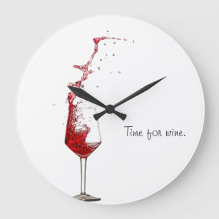 Time For Wine Large Clock