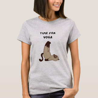 Time For Yoga! Cat Lover Shirt, Humourous Animal T-Shirt