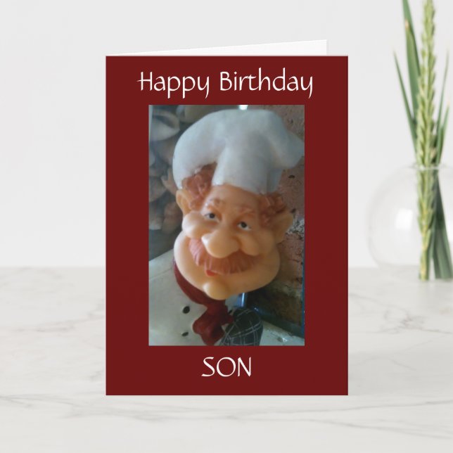 TIME FOR YOU TO BE SERVED SON ON BIRTHDAY CARD (Front)