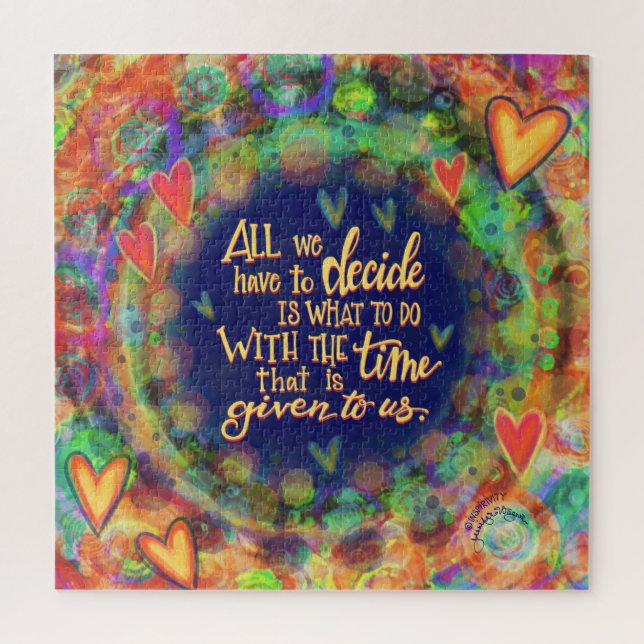 Time Given to Us Inspirational Pretty Quote Jigsaw Puzzle (Vertical)