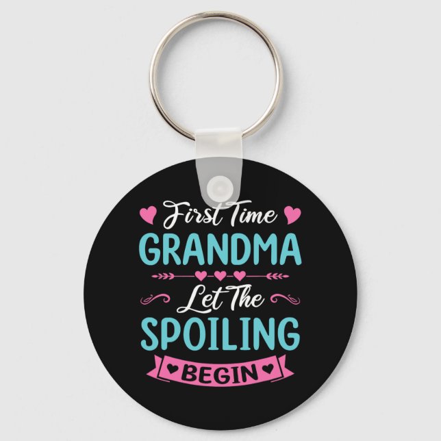 Time Grandma New Grandma Ba  Key Ring (Front)