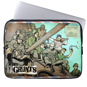 Time Grunts postcard laptop sleeve