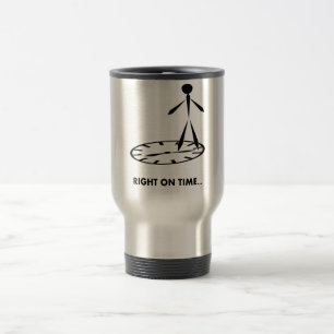 Time Idioms Series - Right on Time Travel Mug