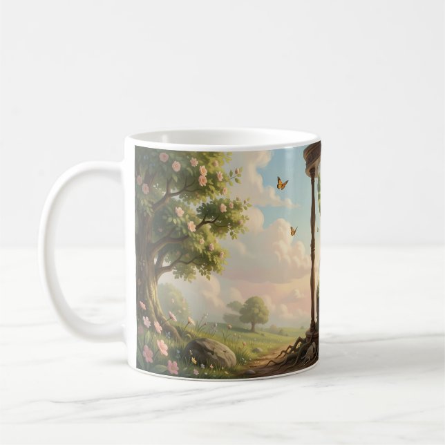 Time in Bloom Fantasy Hourglass Mug (Left)