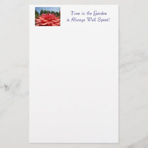 Time in the Garden Well Spent! Dahlia Stationery