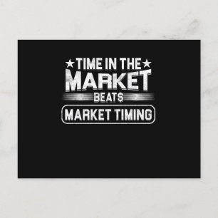 Time In The Market Capitalism Stocks Investor Gift Postcard