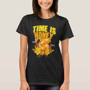 Time Is Honey Bee World Beekeeper Apiarist T-Shirt