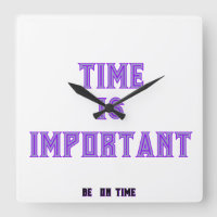 Time is Important