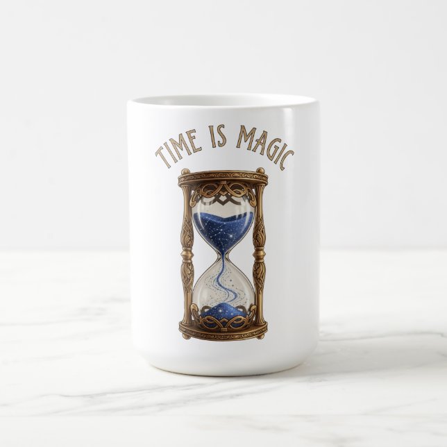 Time Is Magic – Mystical Hourglass Fantasy Mug (Center)