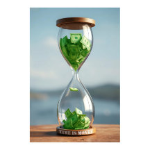 Time is Money Hourglass, Digital Download Poster