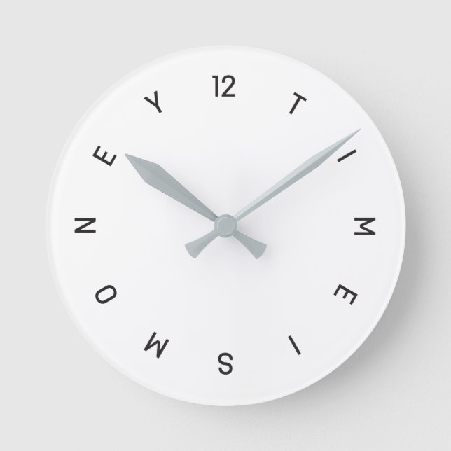 Time is Money Minimalist Clock Face (Front)