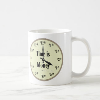 Time is Money - Mug Taupe Clock Face