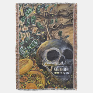 Time Is Money Throw Blanket